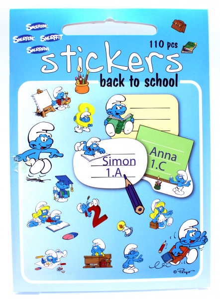 Die Schlümpfe (Smurfs) Stickers zu dem Thema "Schule", 110 verschiedene Motive von Barbo Toys